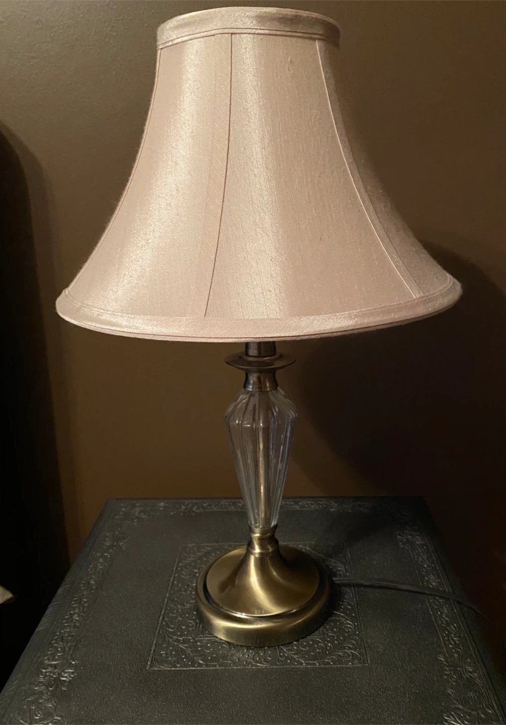 18” h Table Lamp with Crystal Base
