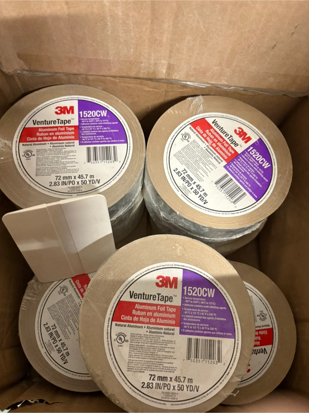 3M VentureTape 1520CW Aluminum Foil Tape (5 rolls)