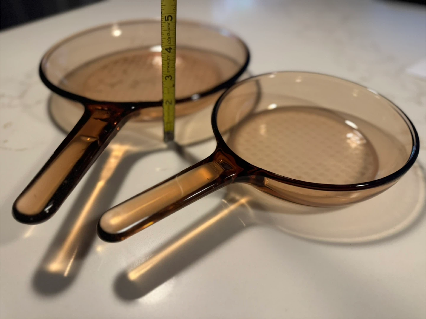 Vintage Corning Vision Amber Glass Saucepan Set – France - photo 4