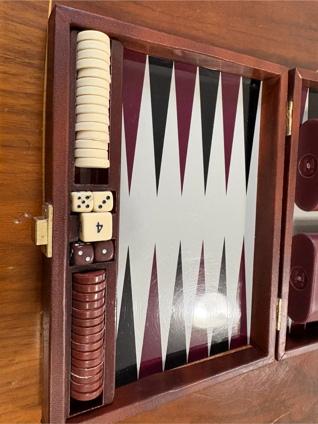Vintage Magnetic Travel Backgammon Set - photo 2
