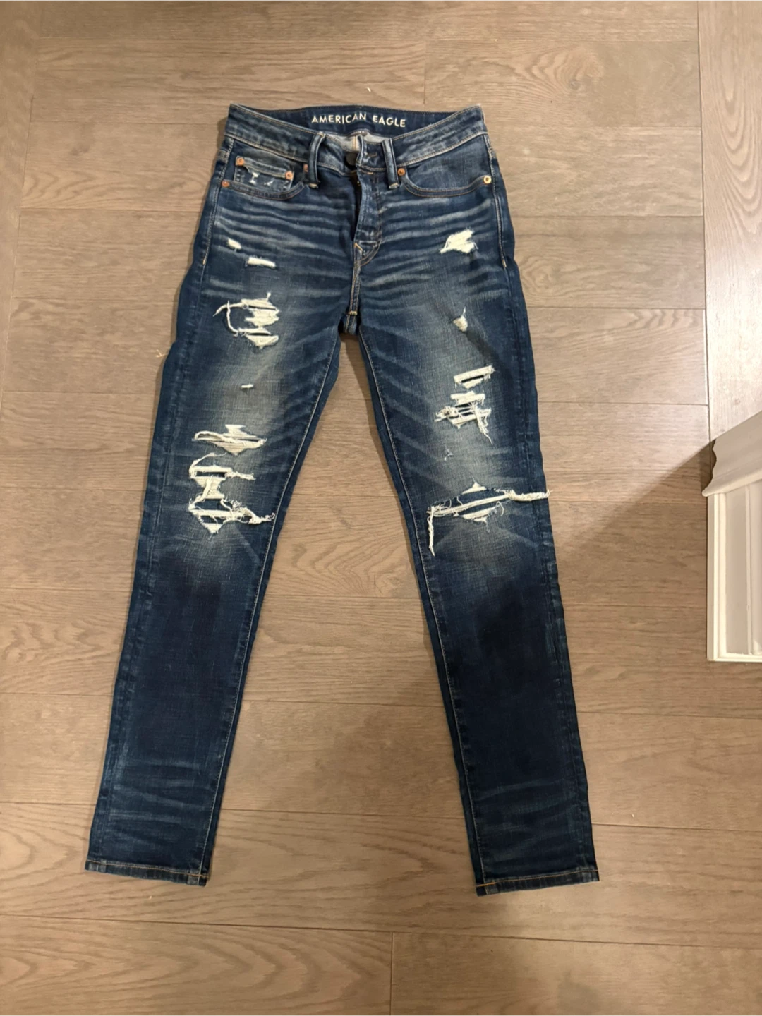 American Eagle Blue Distressed Jeans