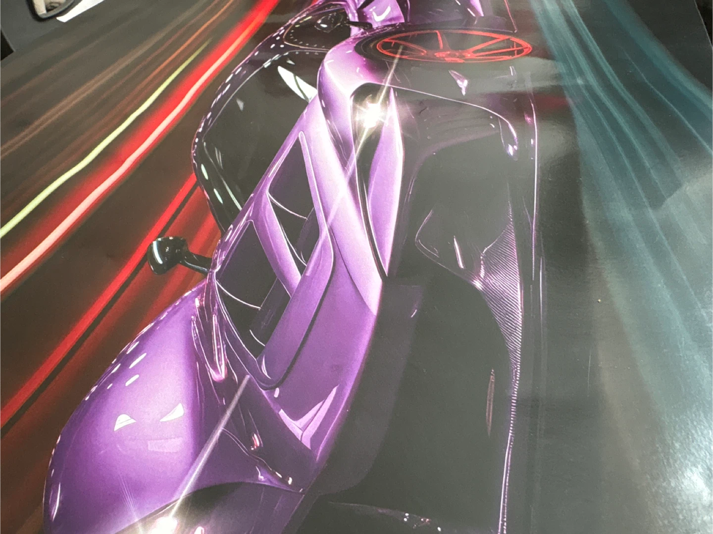 Purple Sports Car Poster - photo 2