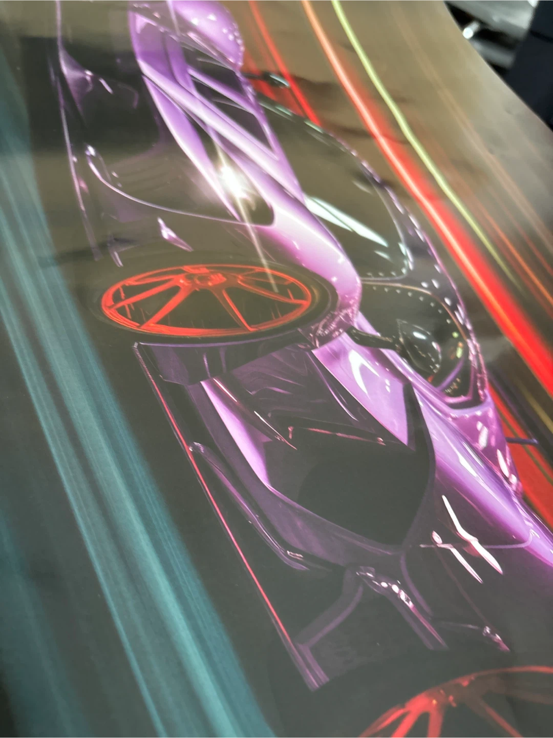 Purple Sports Car Poster - photo 3