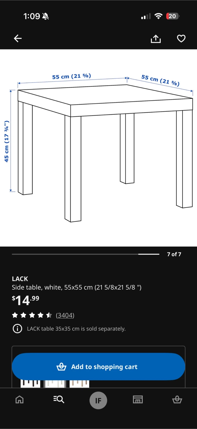 IKEA LACK White Side Table - photo 2