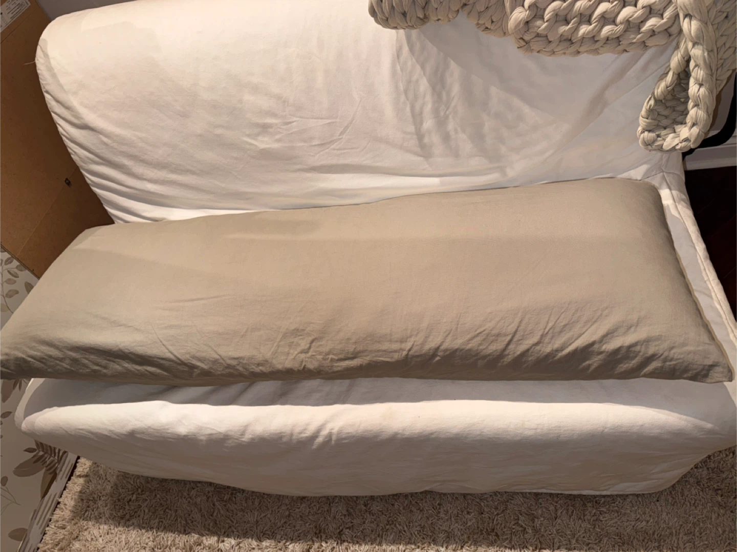 Light Grey body Bolster Pillow