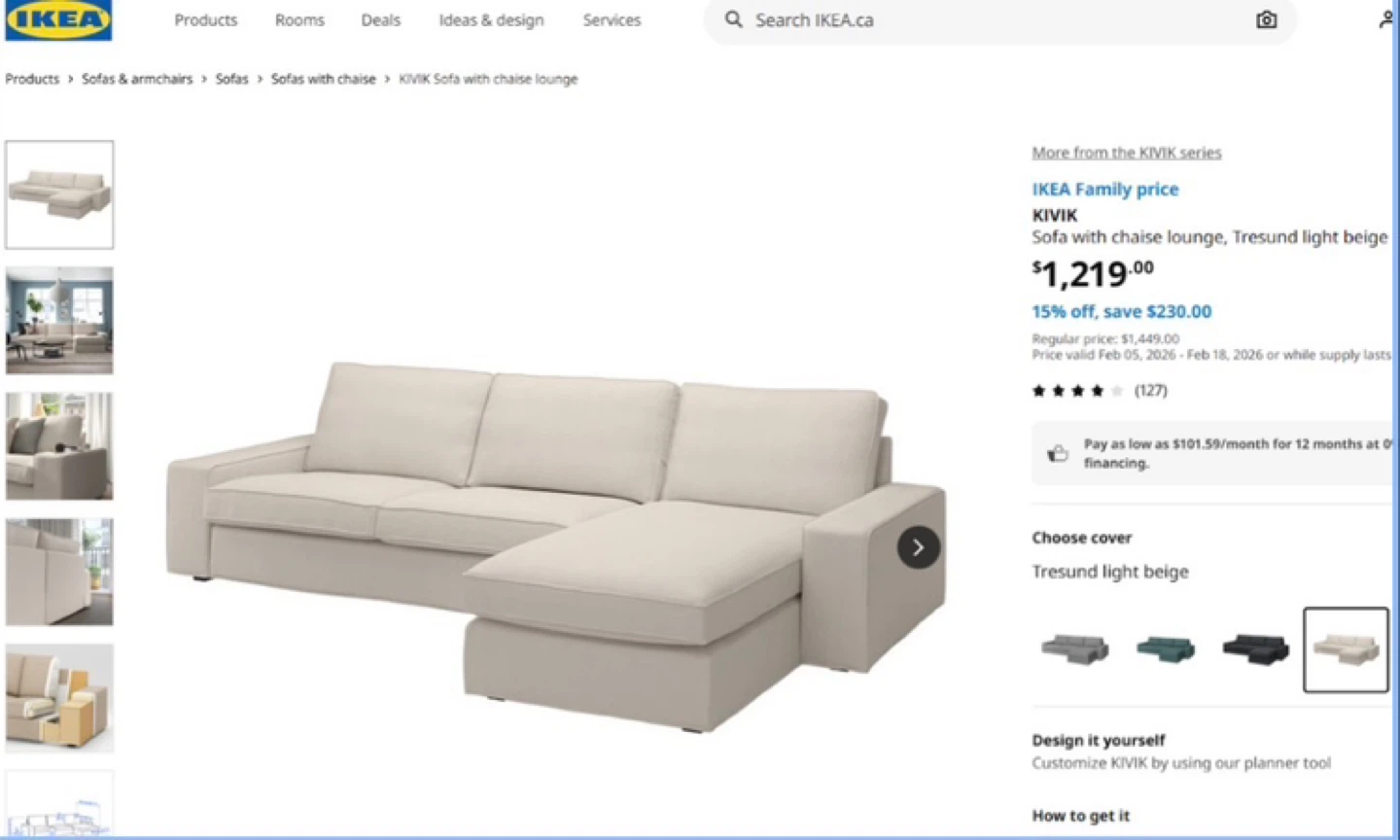 (WAS $1219) 5 Seater Sectional Sofa from IKEA - photo 2