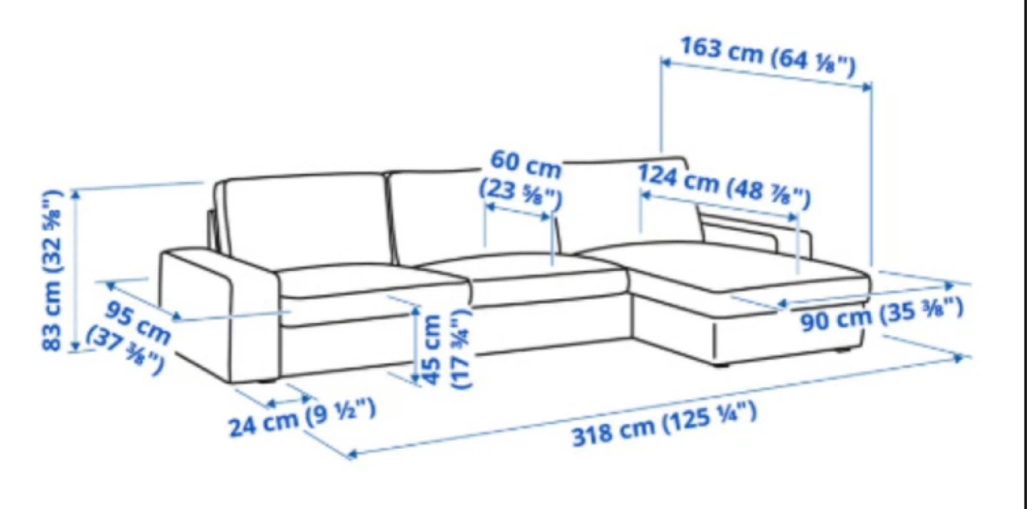 (WAS $1219) 5 Seater Sectional Sofa from IKEA - photo 4