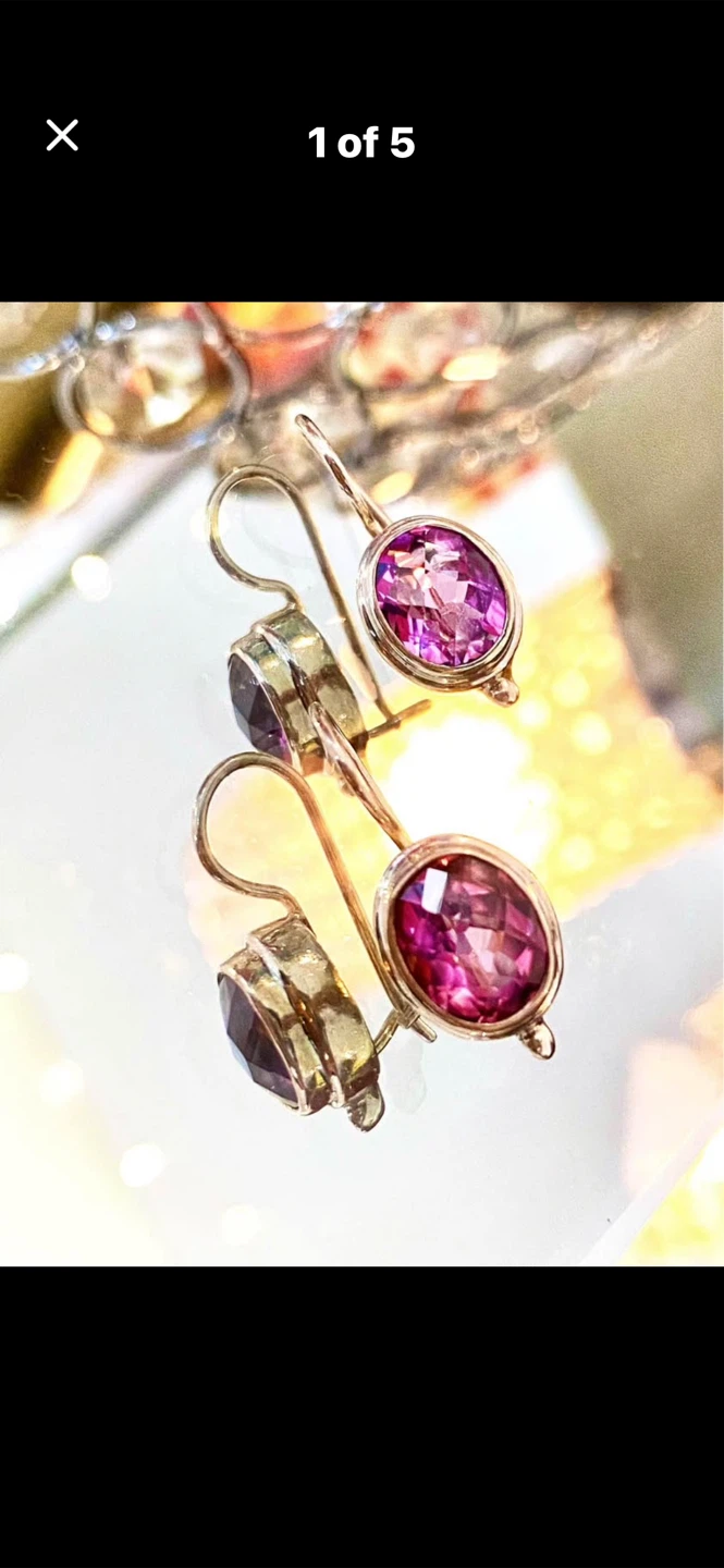 💖Sarda 4-Carat Pink Sapphire Earrings in SS - photo 3