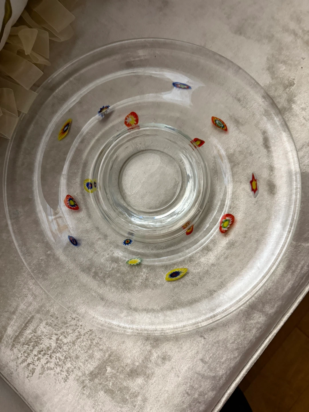 Skye McGhee Glass Dish with Millefiori Accents
