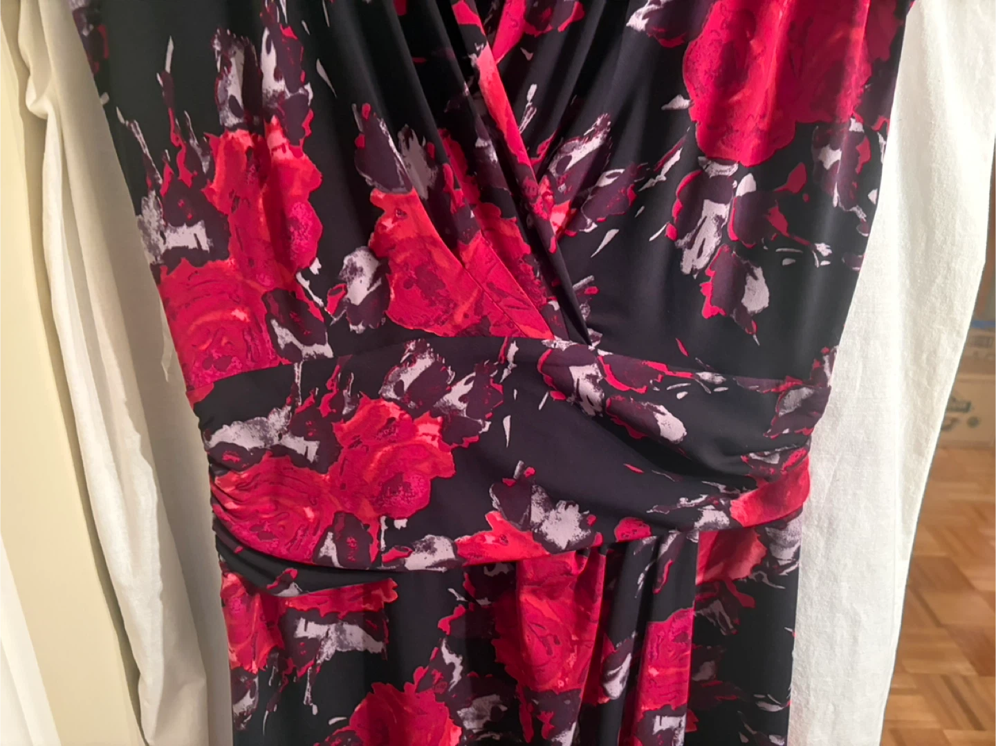Chaps Floral Wrap Dress