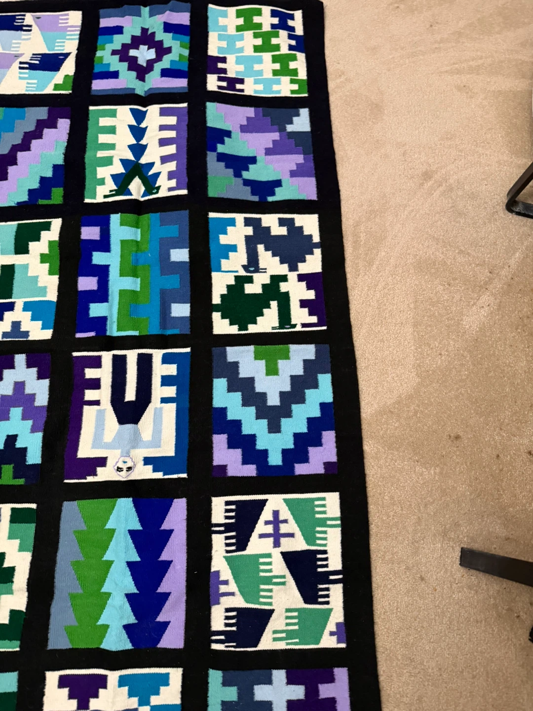 Hand made wool woven Runner with Geometric Patterns - photo 5