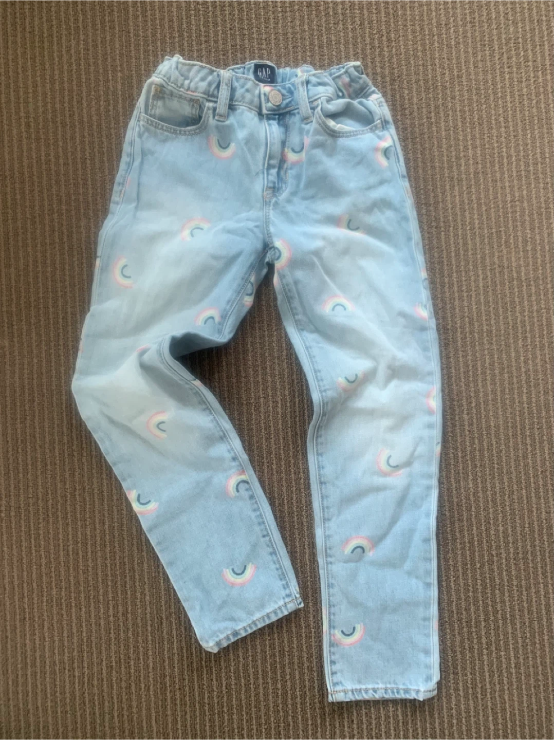 Kids Denim Overalls & Rainbow Jeans Bundle - photo 2