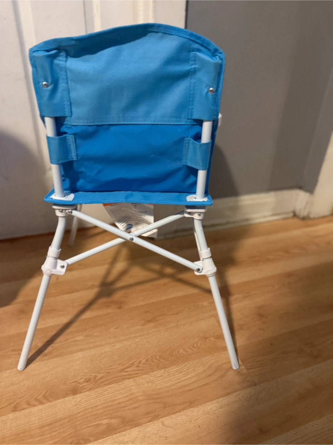 Blue Portable Baby High Chair with Tray - photo 4