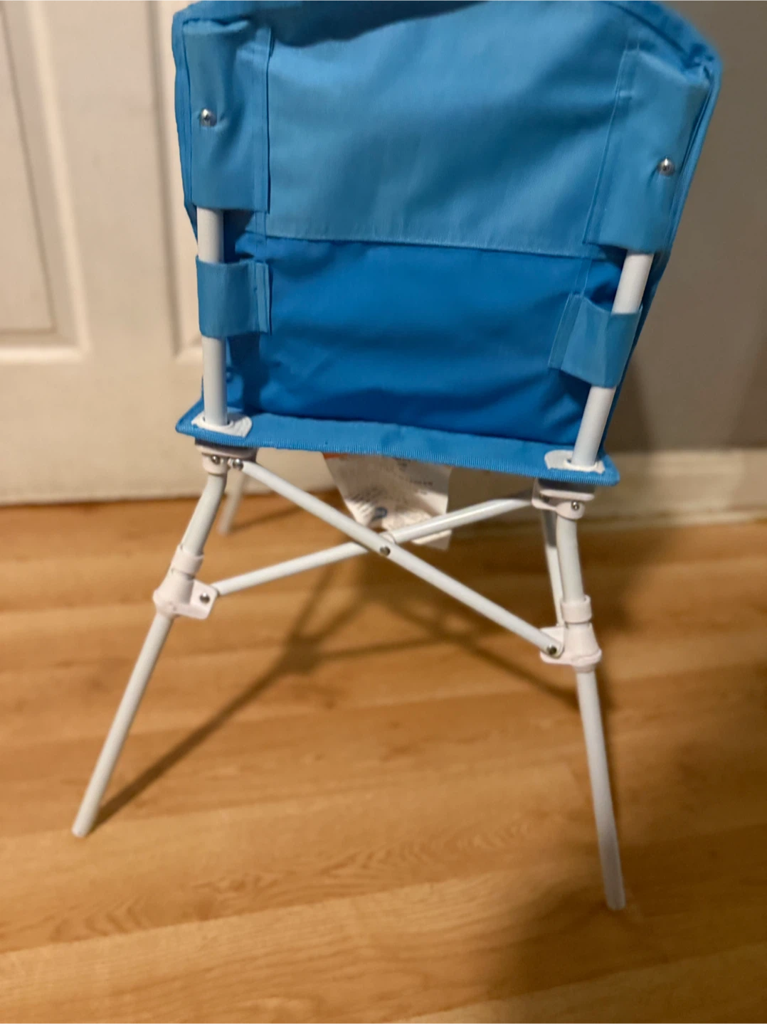 Blue Portable Baby High Chair with Tray - photo 3