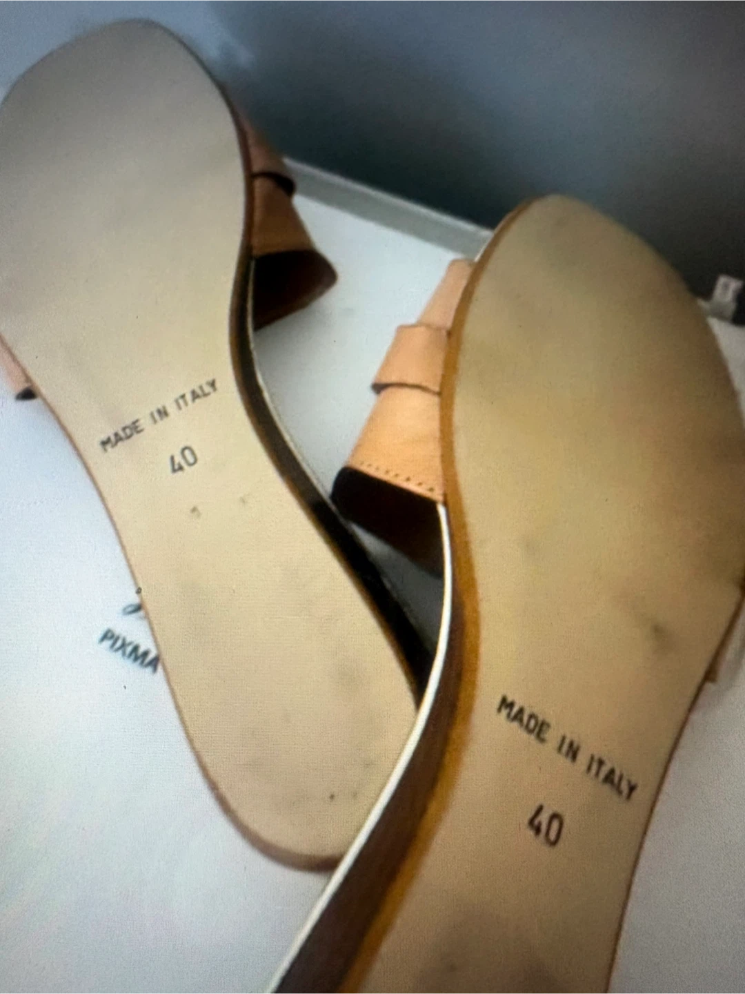 LOTTINI Sandales plates en cuir, T. 40 - photo 5