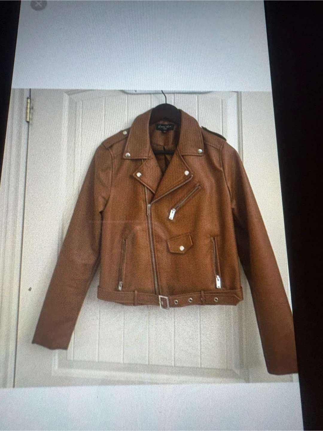 Veste en cuir vegan