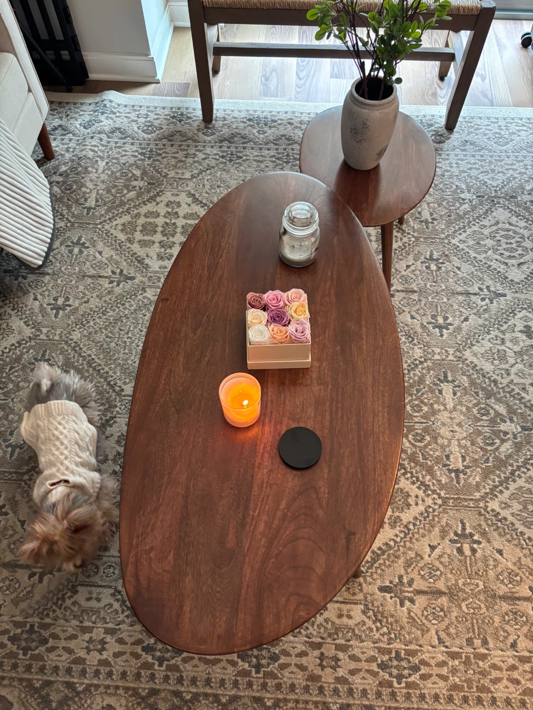 Zara Home walnut coffee table set