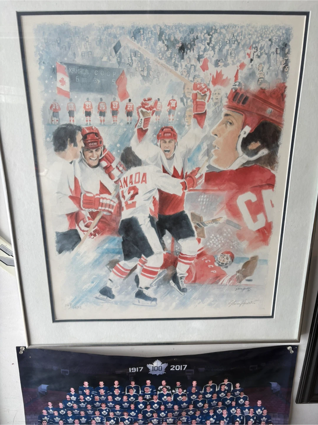 Framed Hockey Art Print - Canada vs. USSR