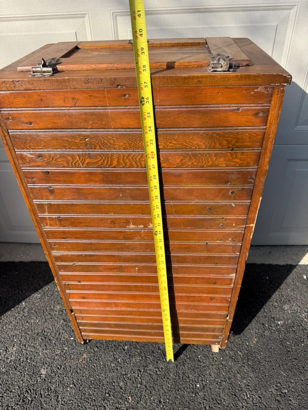 Antique Wooden Ice Box Refrigerator - photo 5