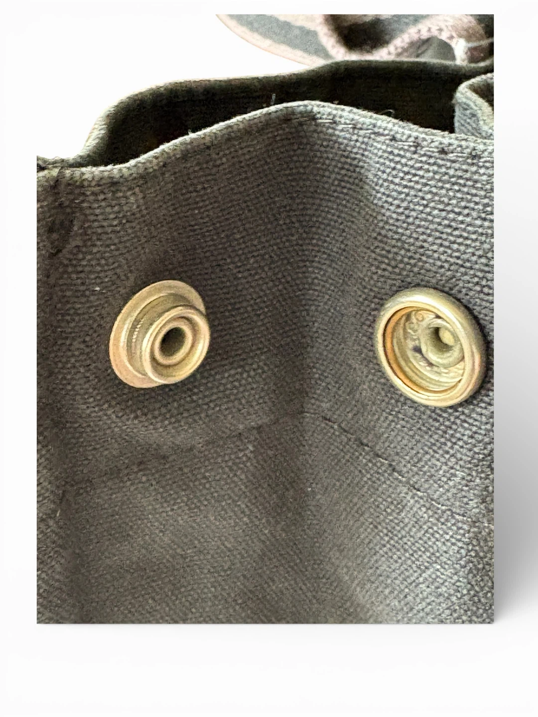 Hermes Dark Grey Canvas Tote Bag - photo 4