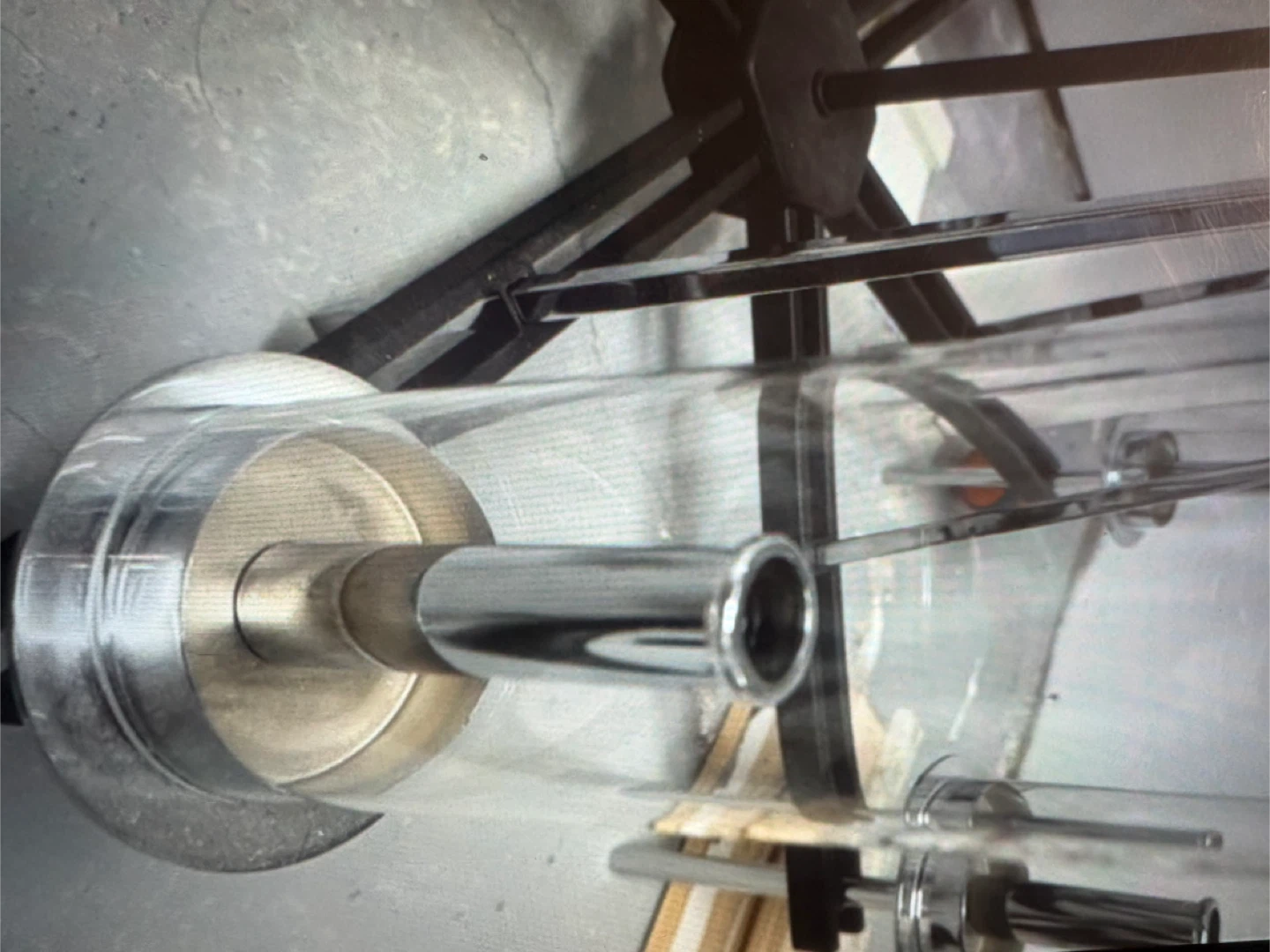 Lustre moderne en verre et chrome - photo 2