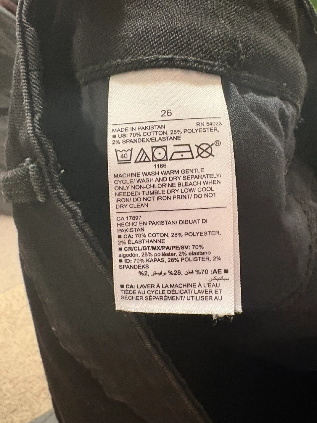 Old Navy Pop Icon Skinny Jeans Black Size 26 Mid Rise - photo 4
