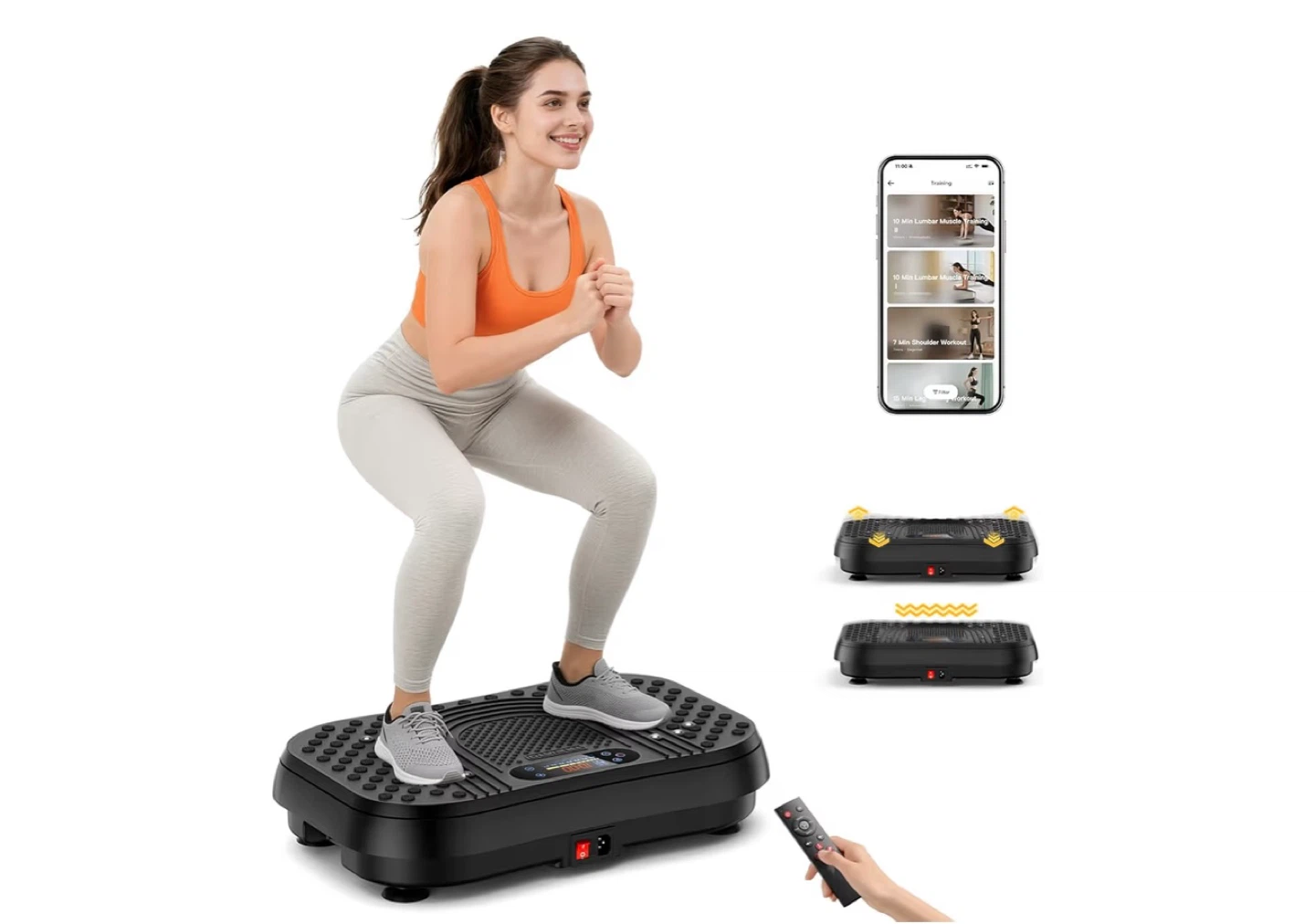 TAEVNO 3D Dual-Motor Vibration Plate with Remote and App Control