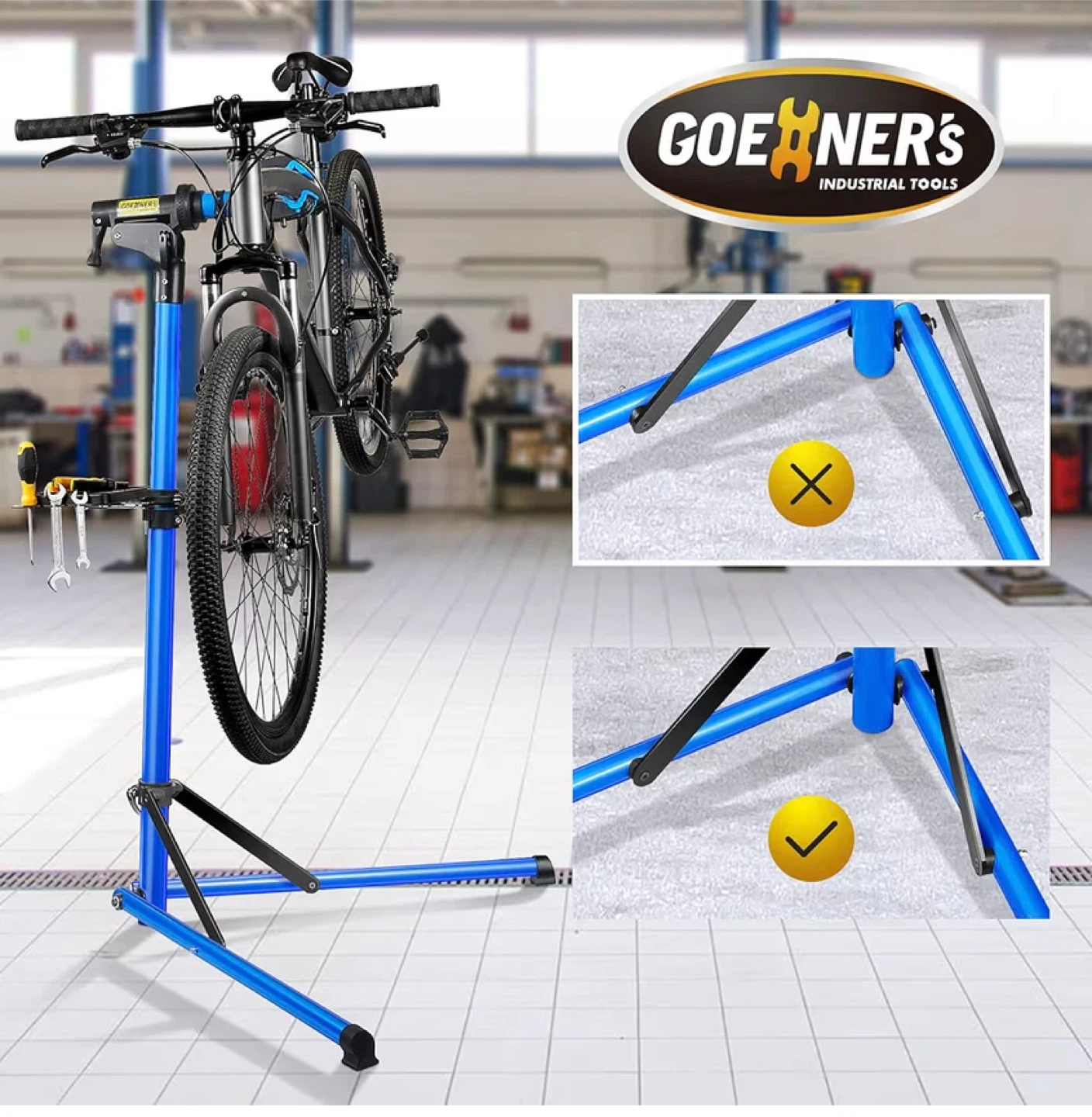 Goerner's Industrial Tools Heavy Duty Aluminum Bike Repair Stand - photo 2
