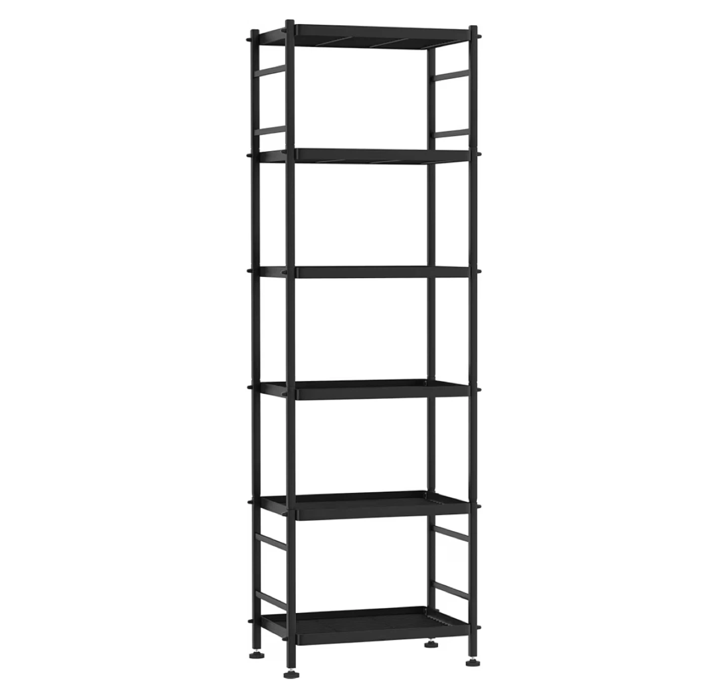 6 Tier Black Bookshelf / Storage Shelf