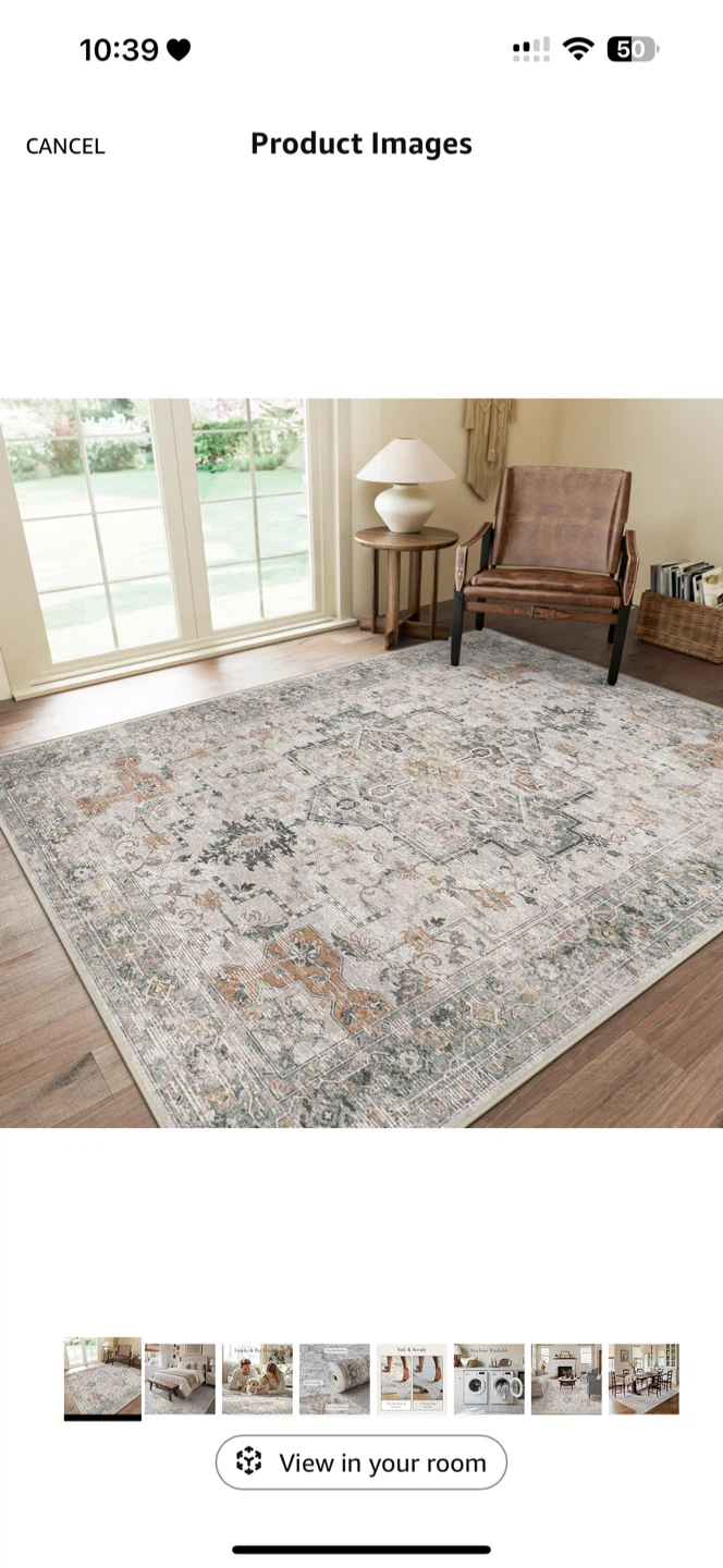 Machine Washable Area Rug