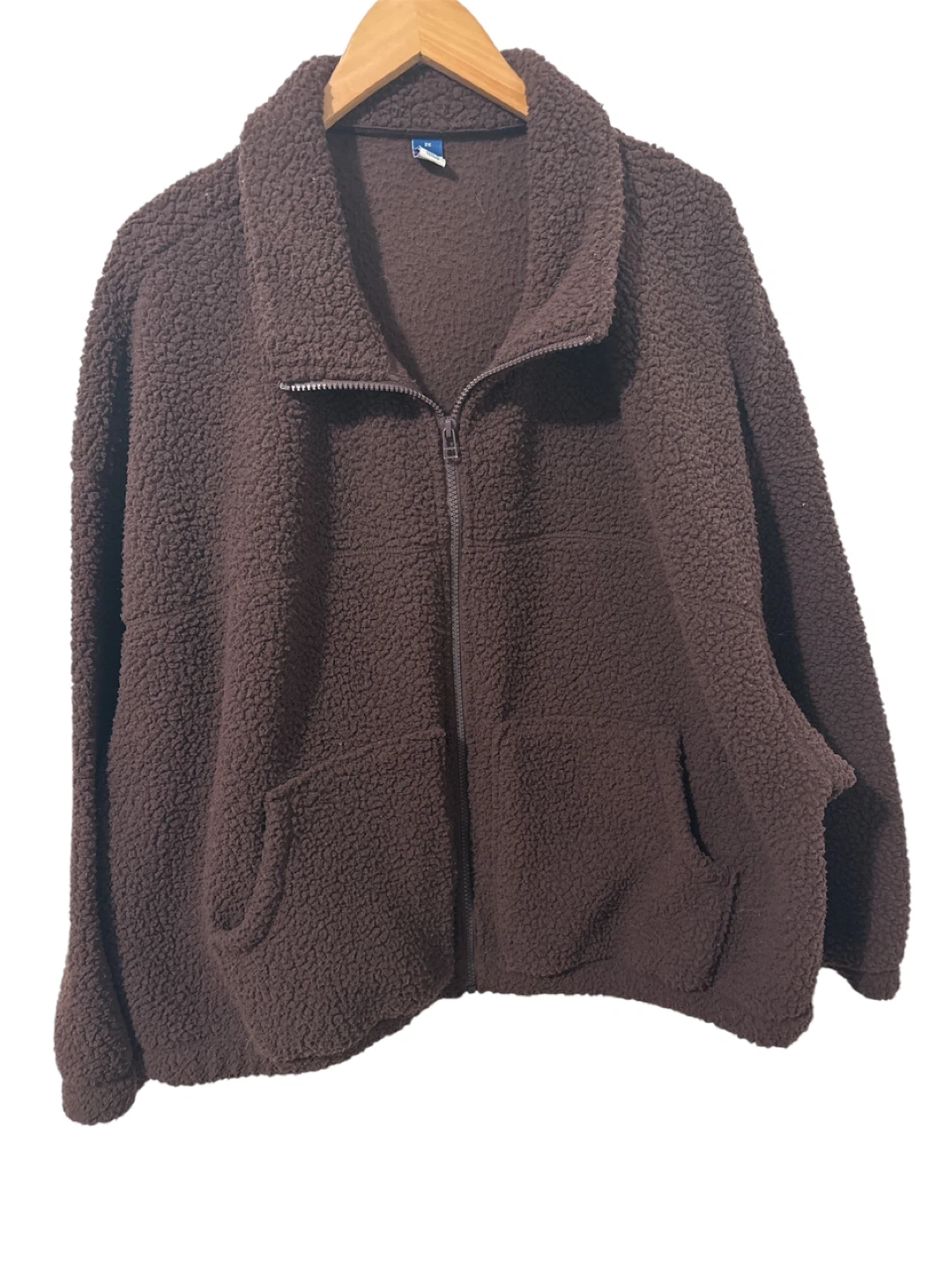 Old Navy Brown Fleece Jacket 2X
