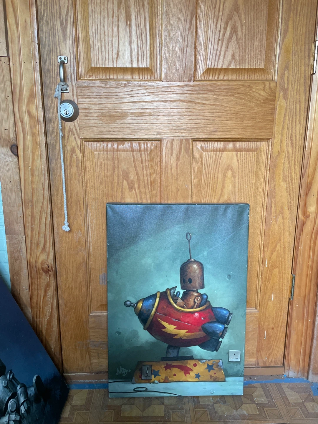 Metal Robot in Spaceship Canvas Art - photo 2