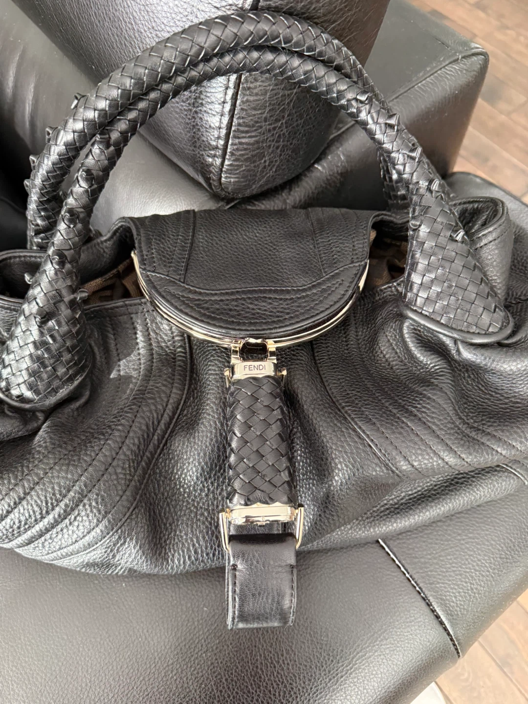 Gorgeous Fendi Braided Spy 8BR511 Braided Black - photo 4
