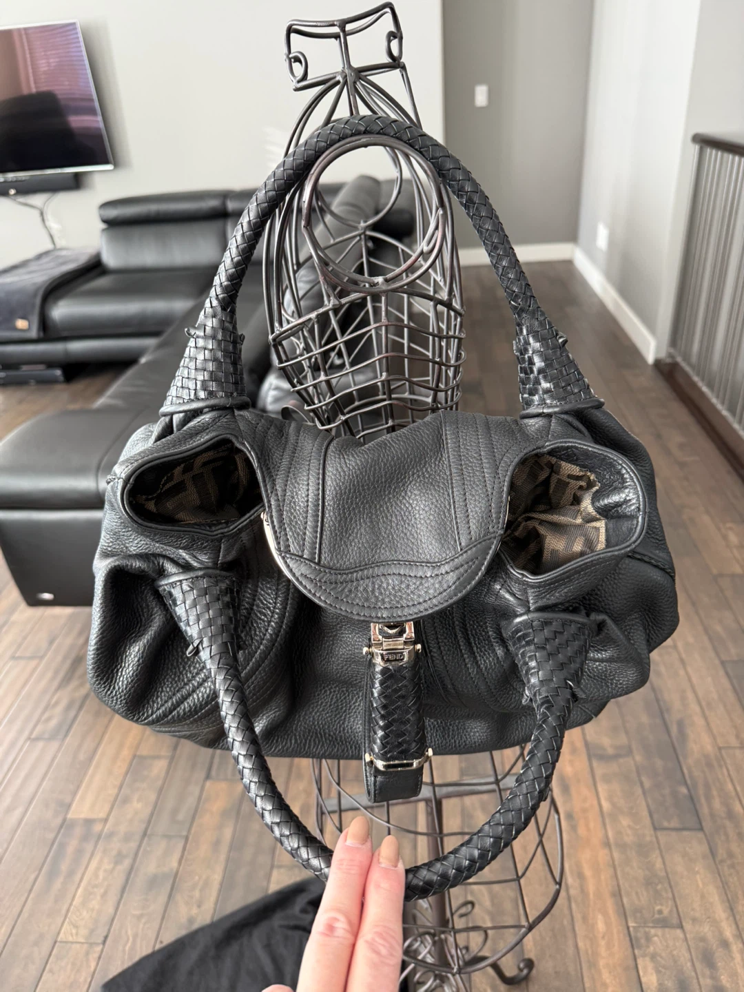 Gorgeous Fendi Braided Spy 8BR511 Braided Black - photo 5
