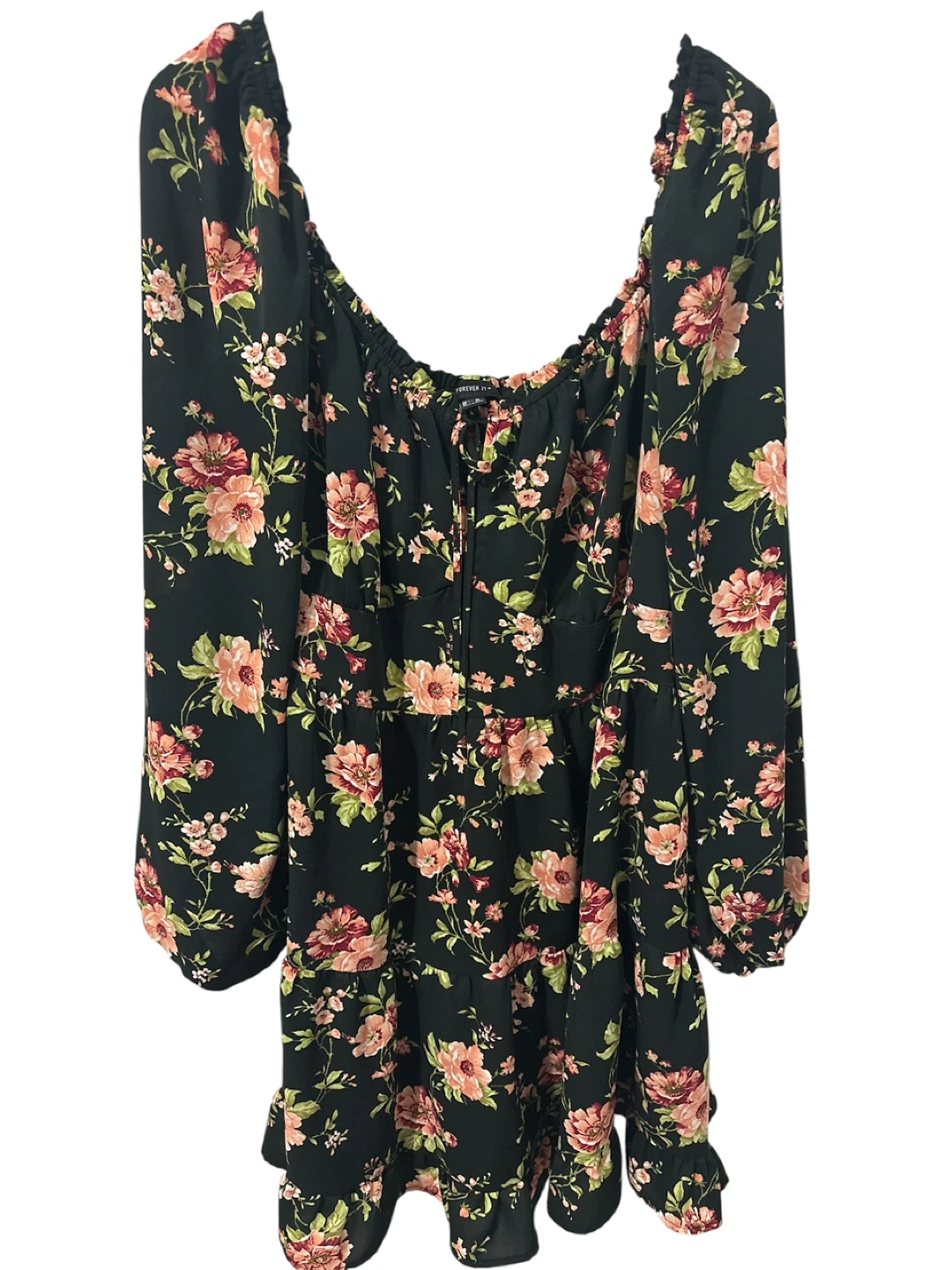 Forever 21+ Floral Off-the-Shoulder Mini Dress - Size 3X - photo 2