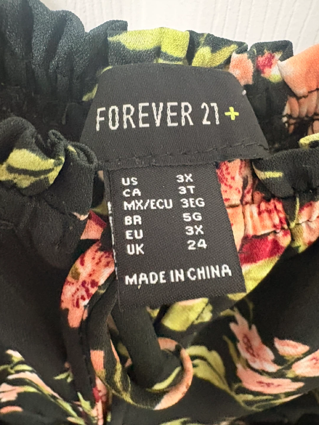 Forever 21+ Floral Off-the-Shoulder Mini Dress - Size 3X - photo 3