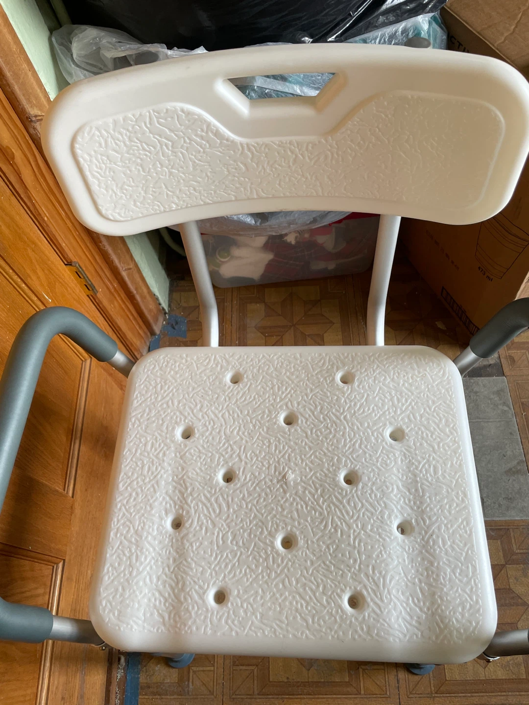 Adjustable Shower Chair with Back and Arms - photo 4