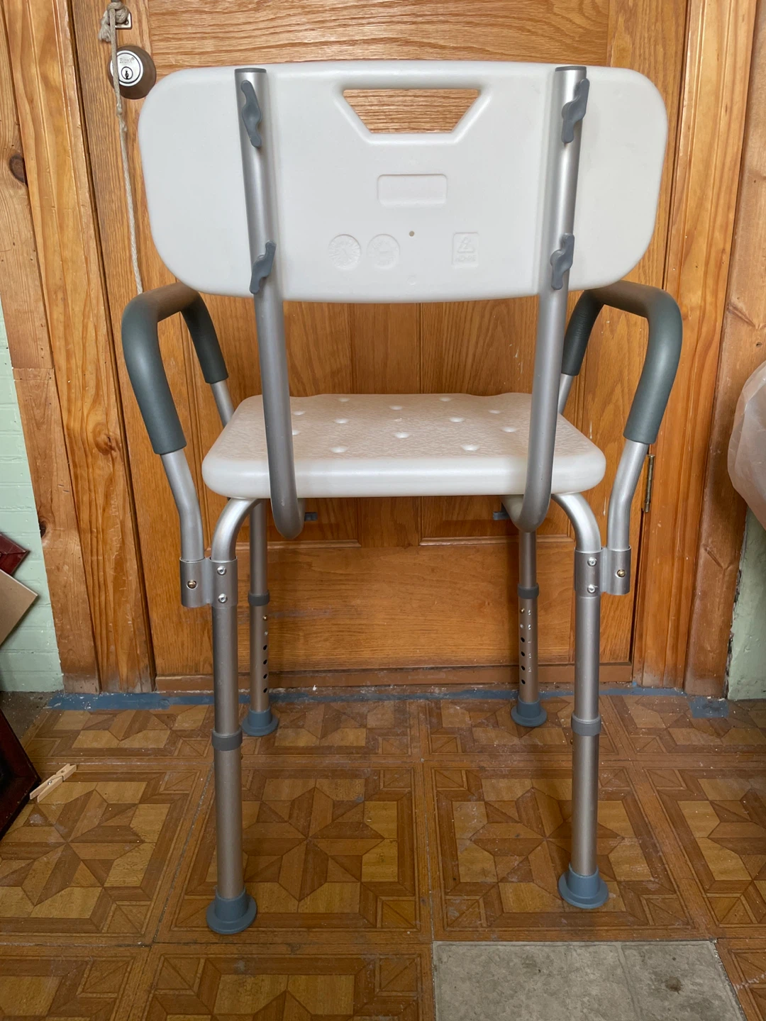 Adjustable Shower Chair with Back and Arms - photo 2