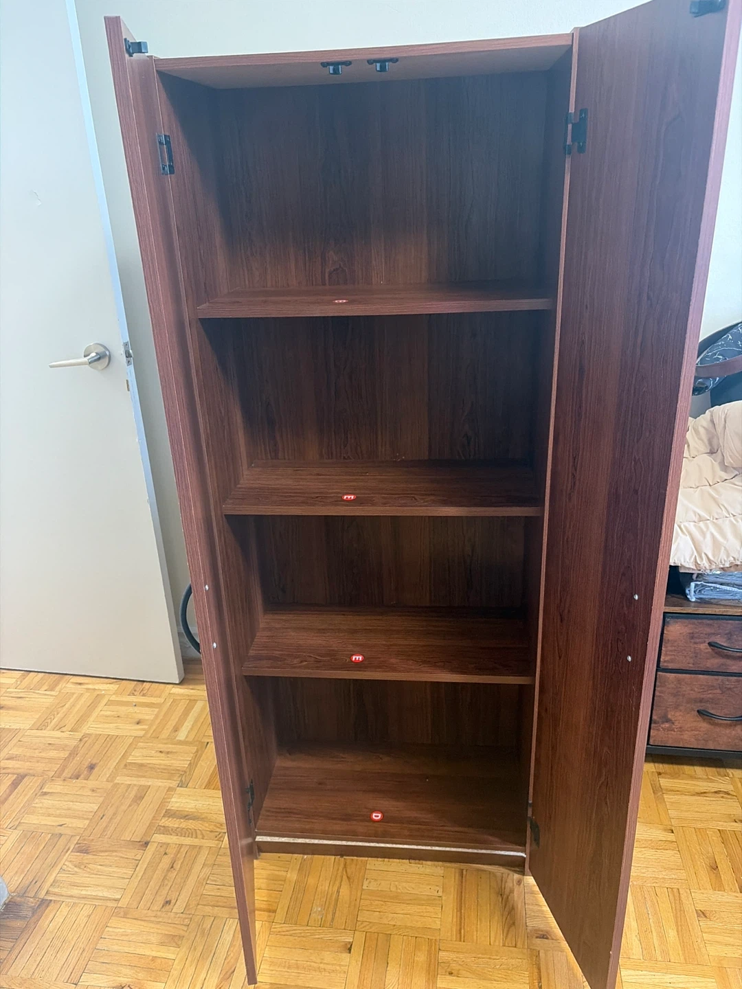 (SEND OFFERS) Tall Wooden Storage Cabinet - photo 2
