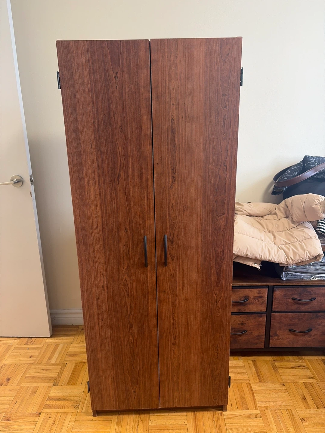 (SEND OFFERS) Tall Wooden Storage Cabinet