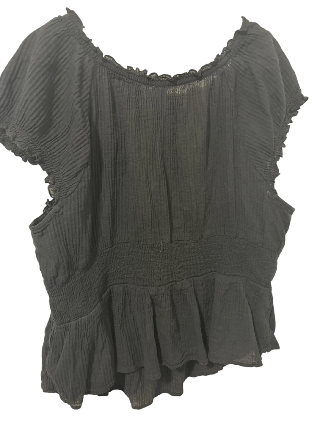 Old Navy Black Peplum Top