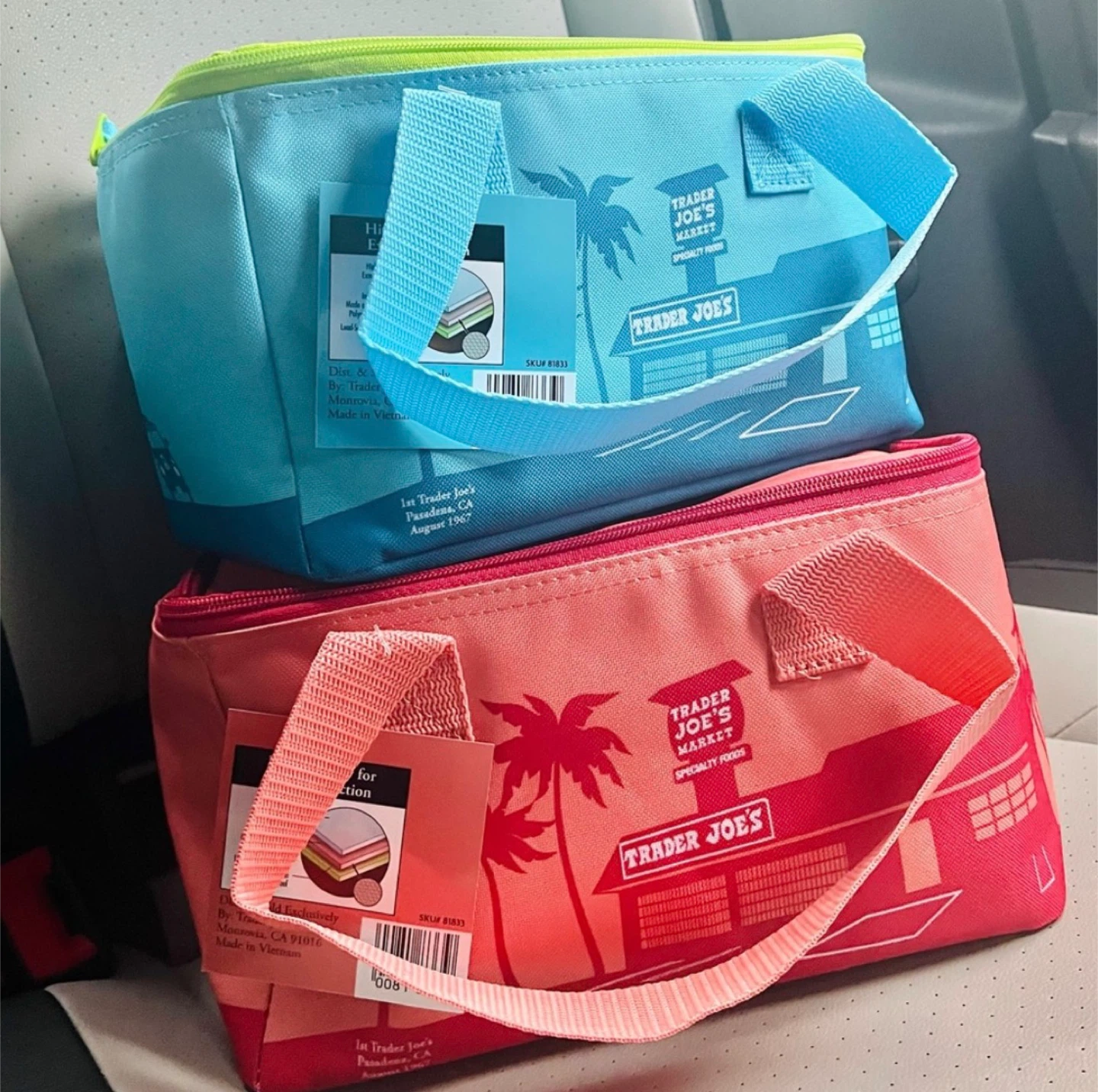 Trader Joe's mini Insulated Tote Bags