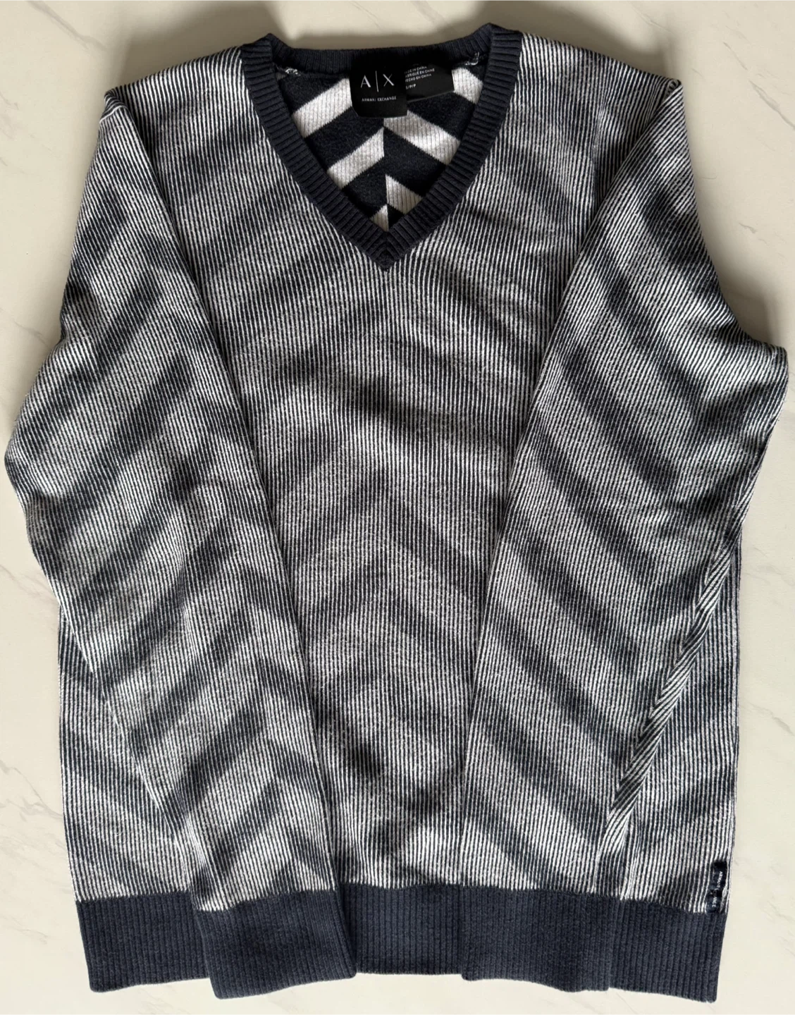 Armani Exchange V-Neck Striped Sweater - photo 4