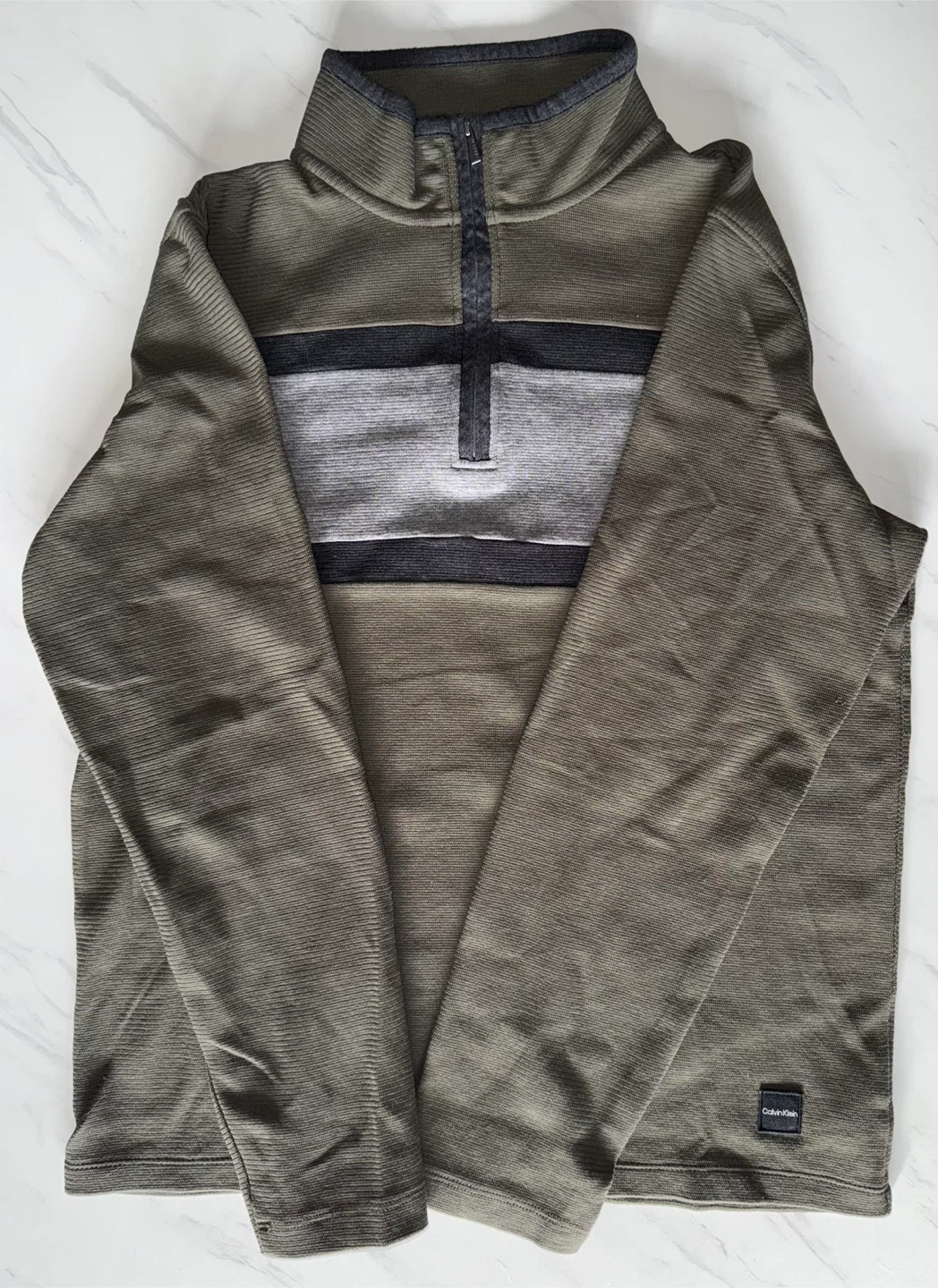 Liquid Touch 1/4 Zip Pullover - Olive Green - photo 5