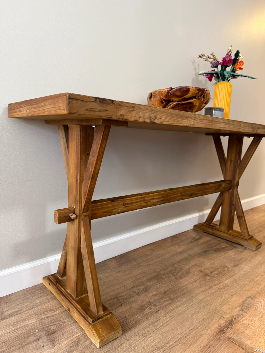 Rustic Wood Console Table - photo 4