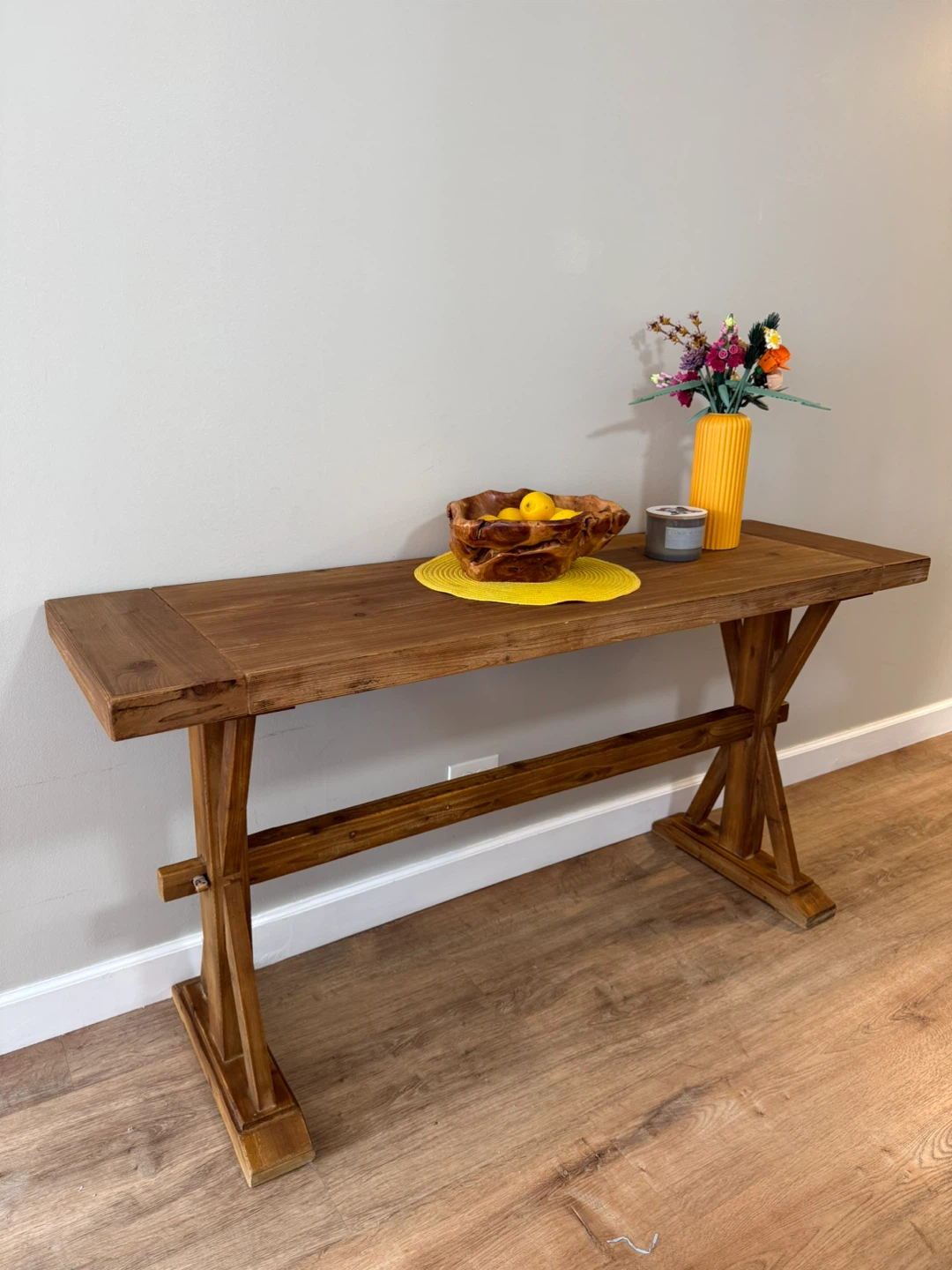 Rustic Wood Console Table