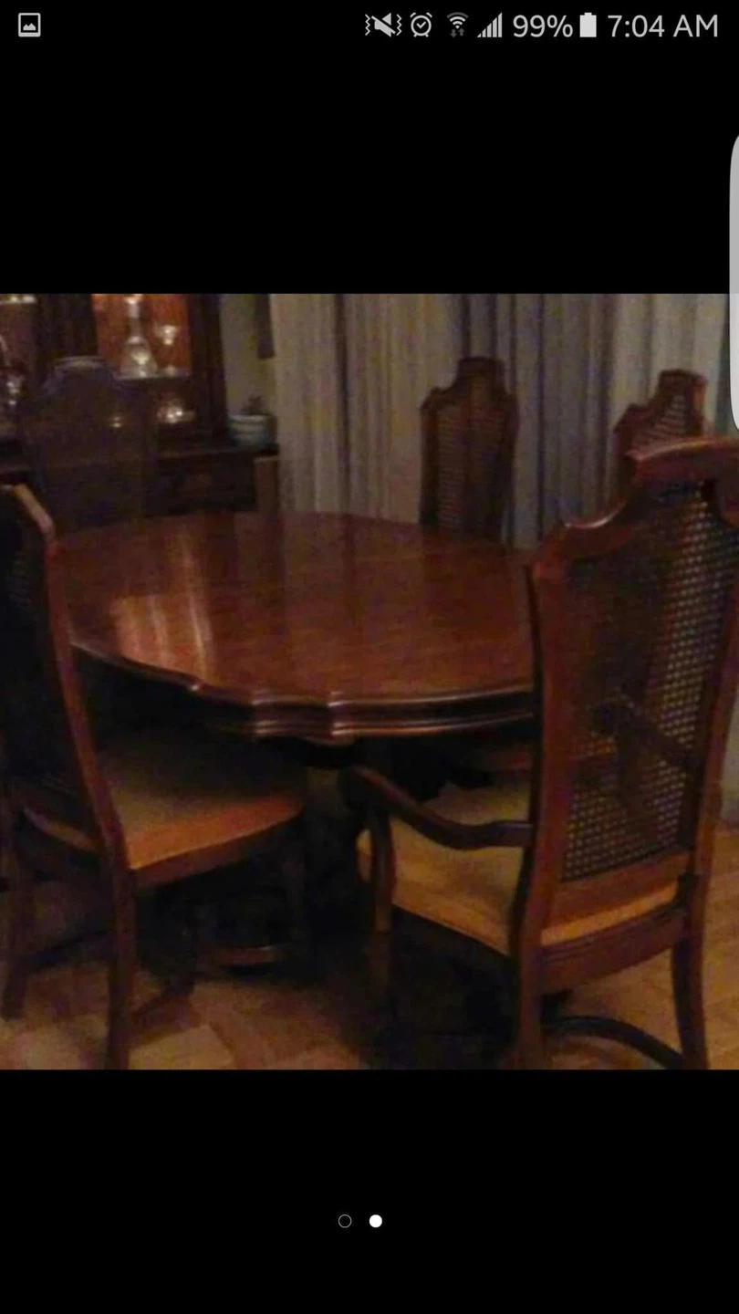 Wooden Dining Table with 6 Chairs - photo 2