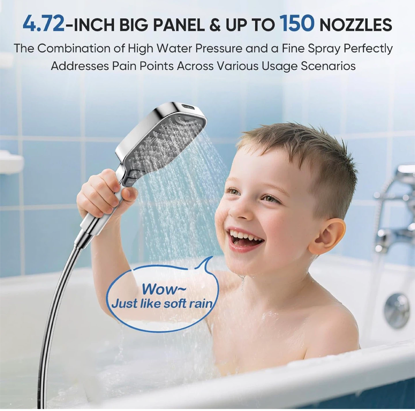 Self-Clean Anti-Clog Nozzles Handheld Shower Head - photo 5