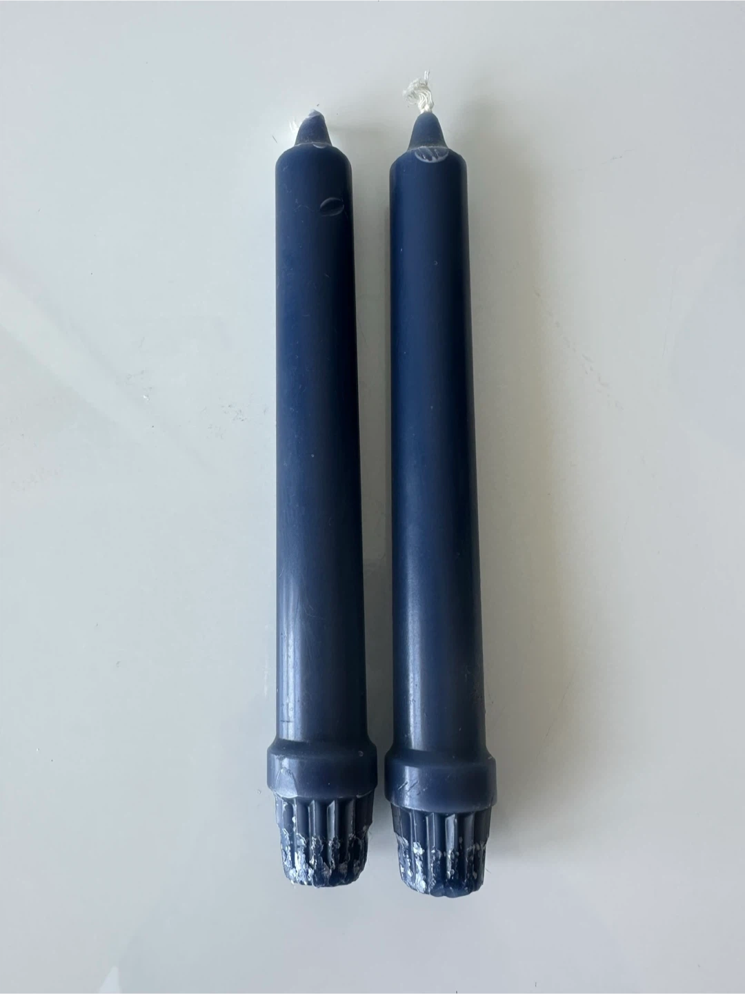 🥕 Elegant Candle Holder Pair with Dark Blue Candles 🕯️💙 - photo 4