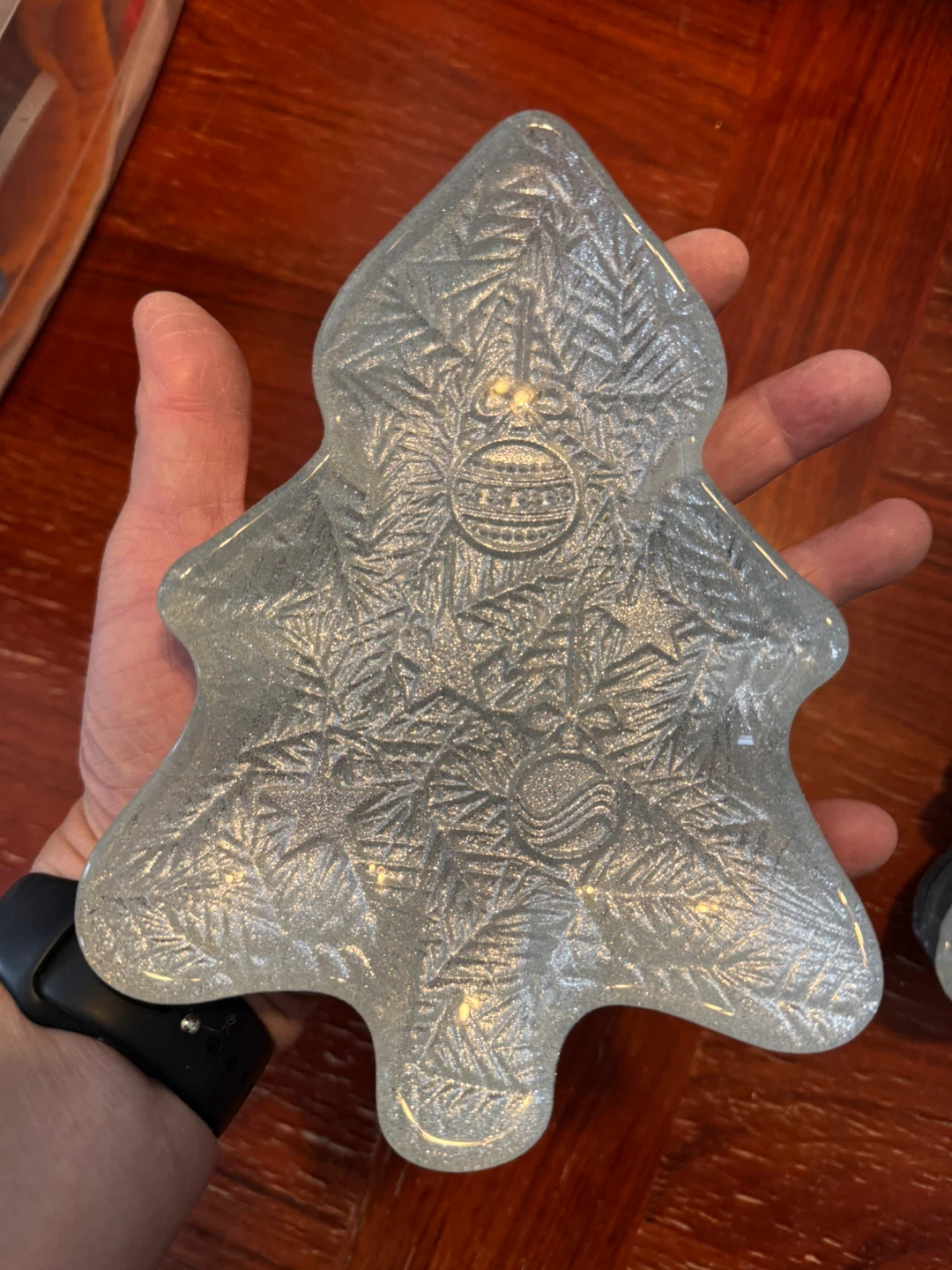 Set of 4 Frosted Glass Christmas Tree Dishes - photo 3